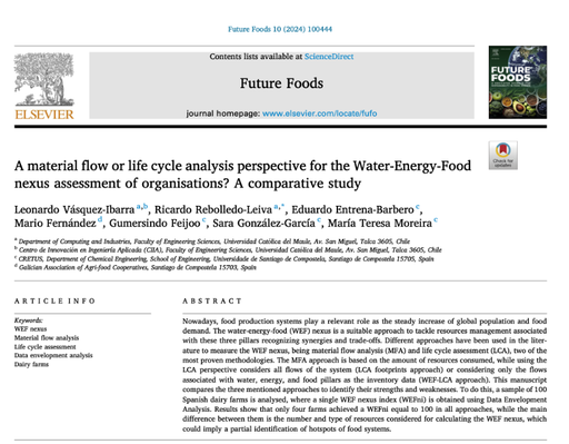 A material flow or life cycle analysis perspective for the Water-Energy-Food nexus assessment of organisations? A comparative study